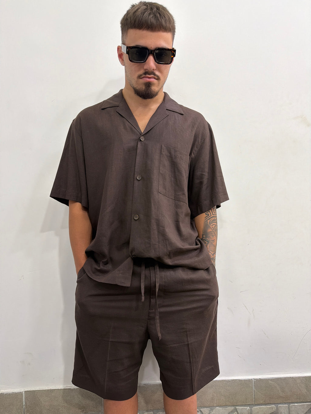 COORDINATO LINO IM BRIAN Camicia e bermuda