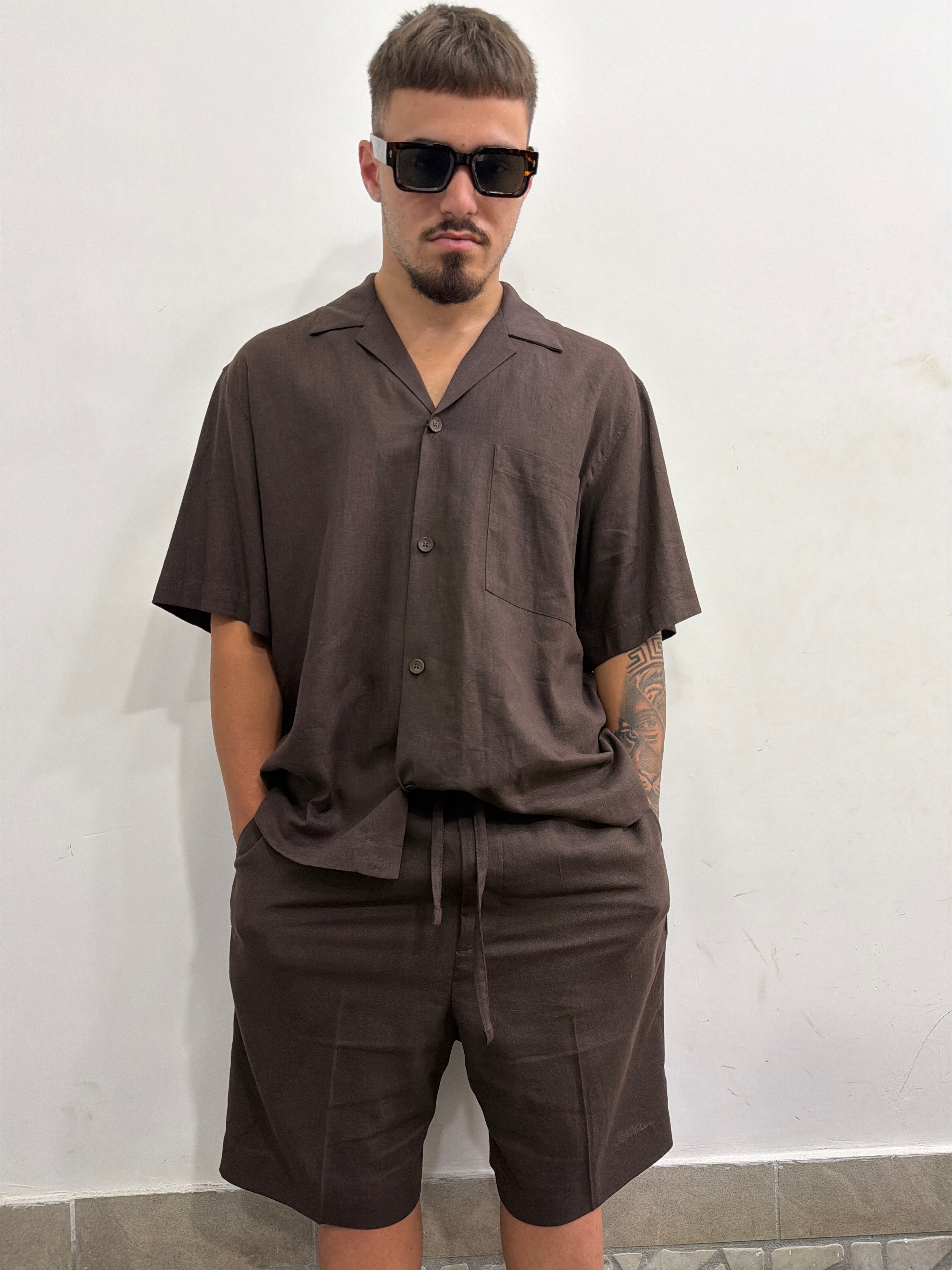 COORDINATO LINO IM BRIAN Camicia e bermuda