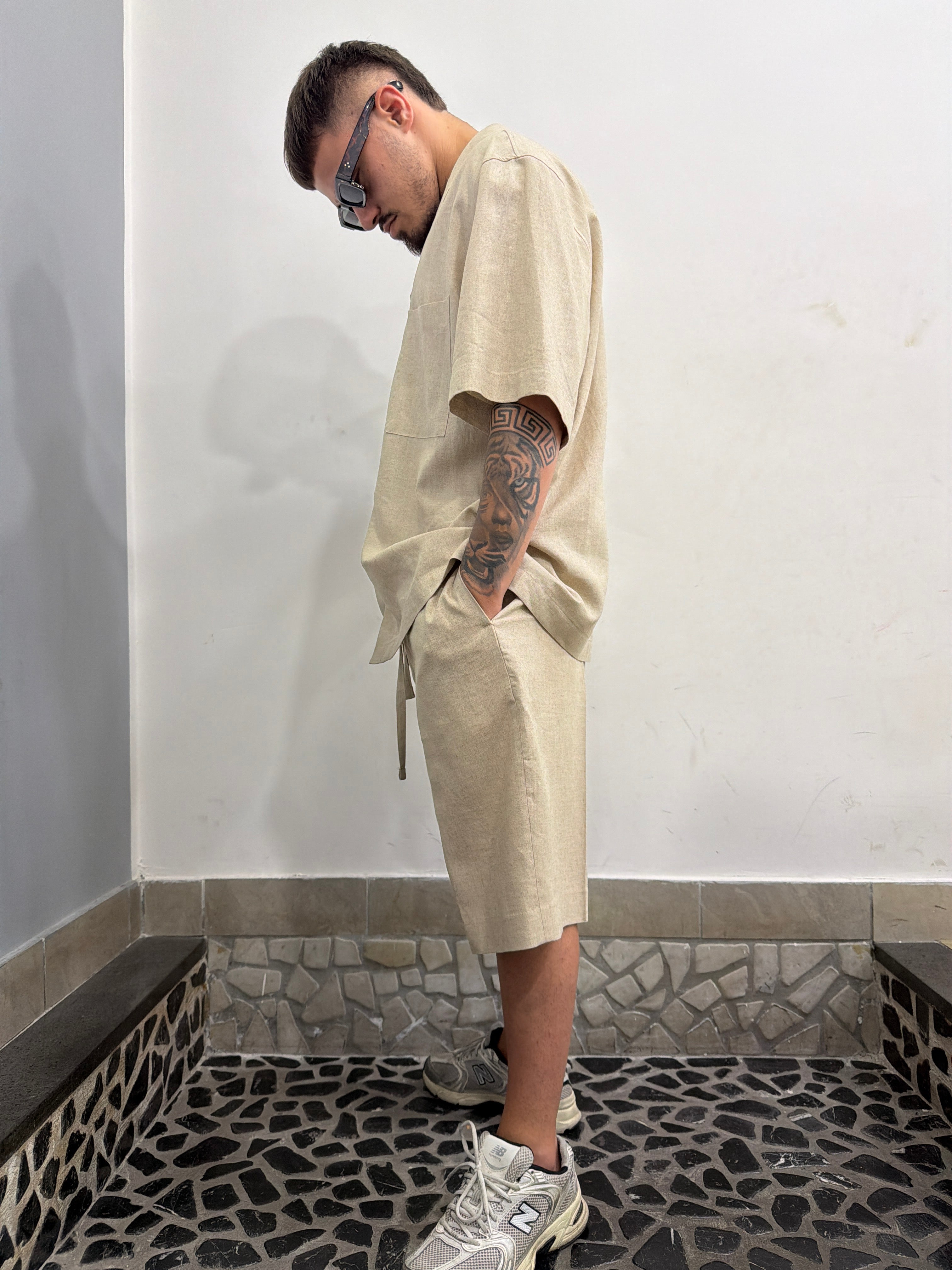COORDINATO LINO IM BRIAN Camicia e bermuda