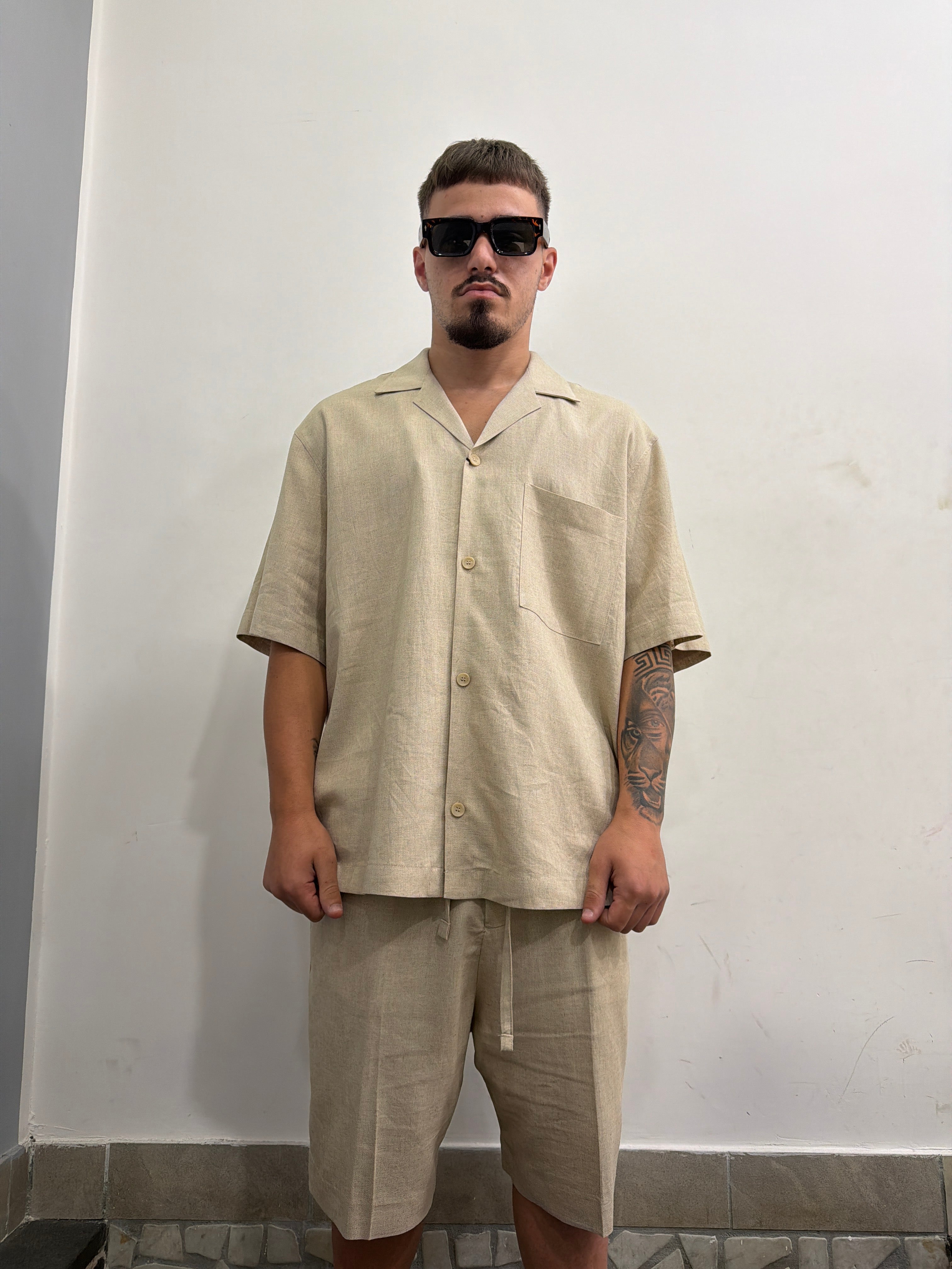 COORDINATO LINO IM BRIAN Camicia e bermuda