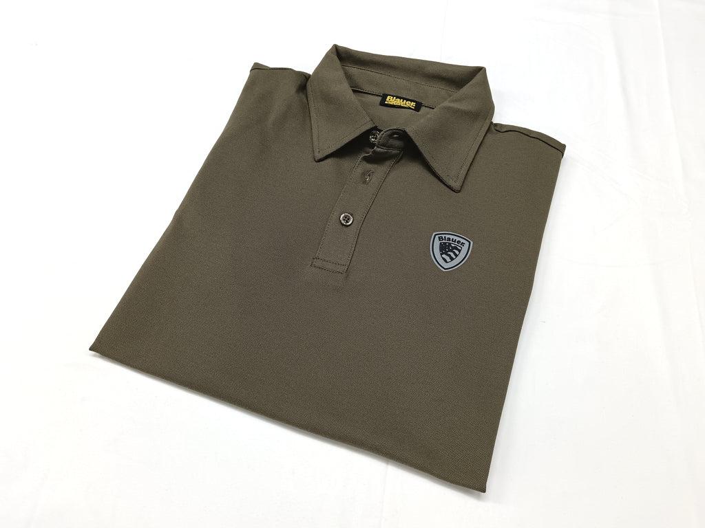 Polo BLAUER logo cangiante