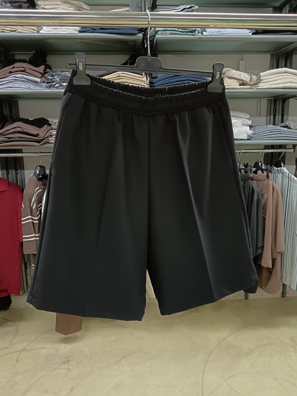 Coordinato uomo SOLDIER-camicia e bermuda nero