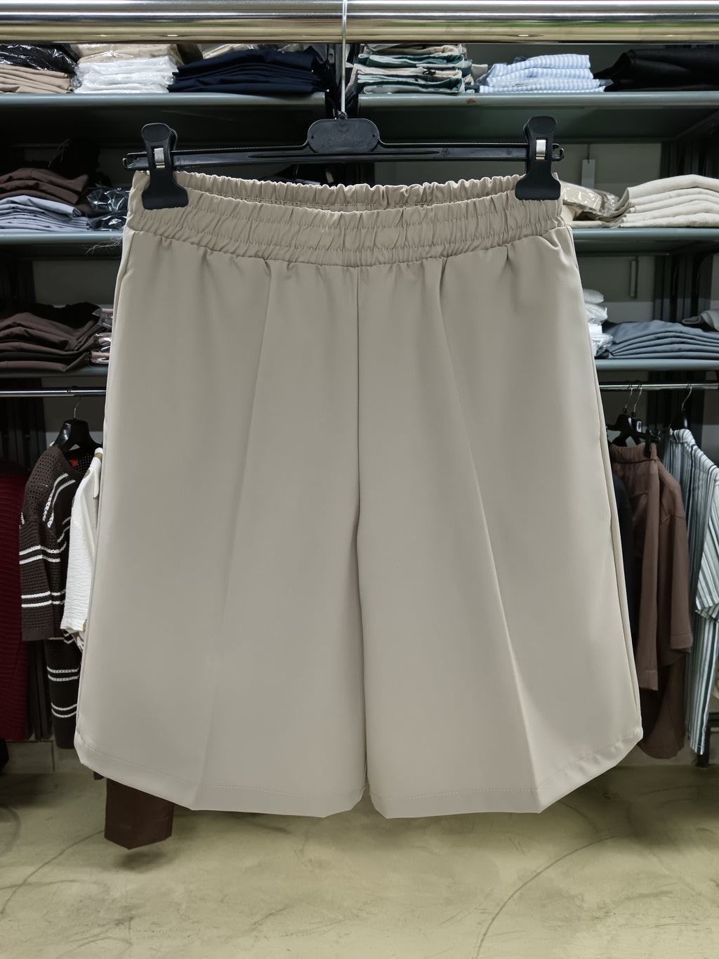 Coordinato uomo SOLDIER-camicia e bermuda beige
